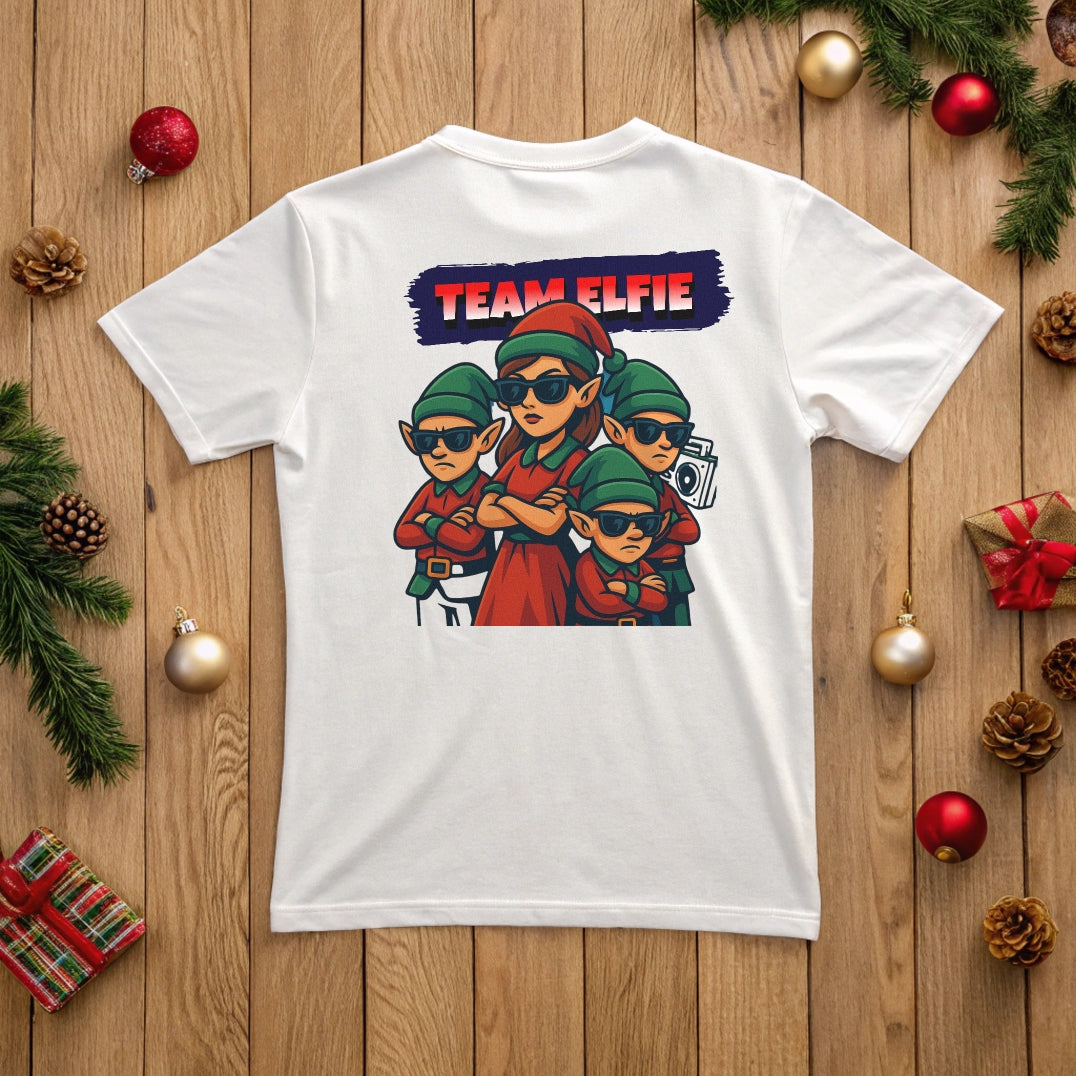 Cooles Weihnachts T-Shirt "Team Elfie"