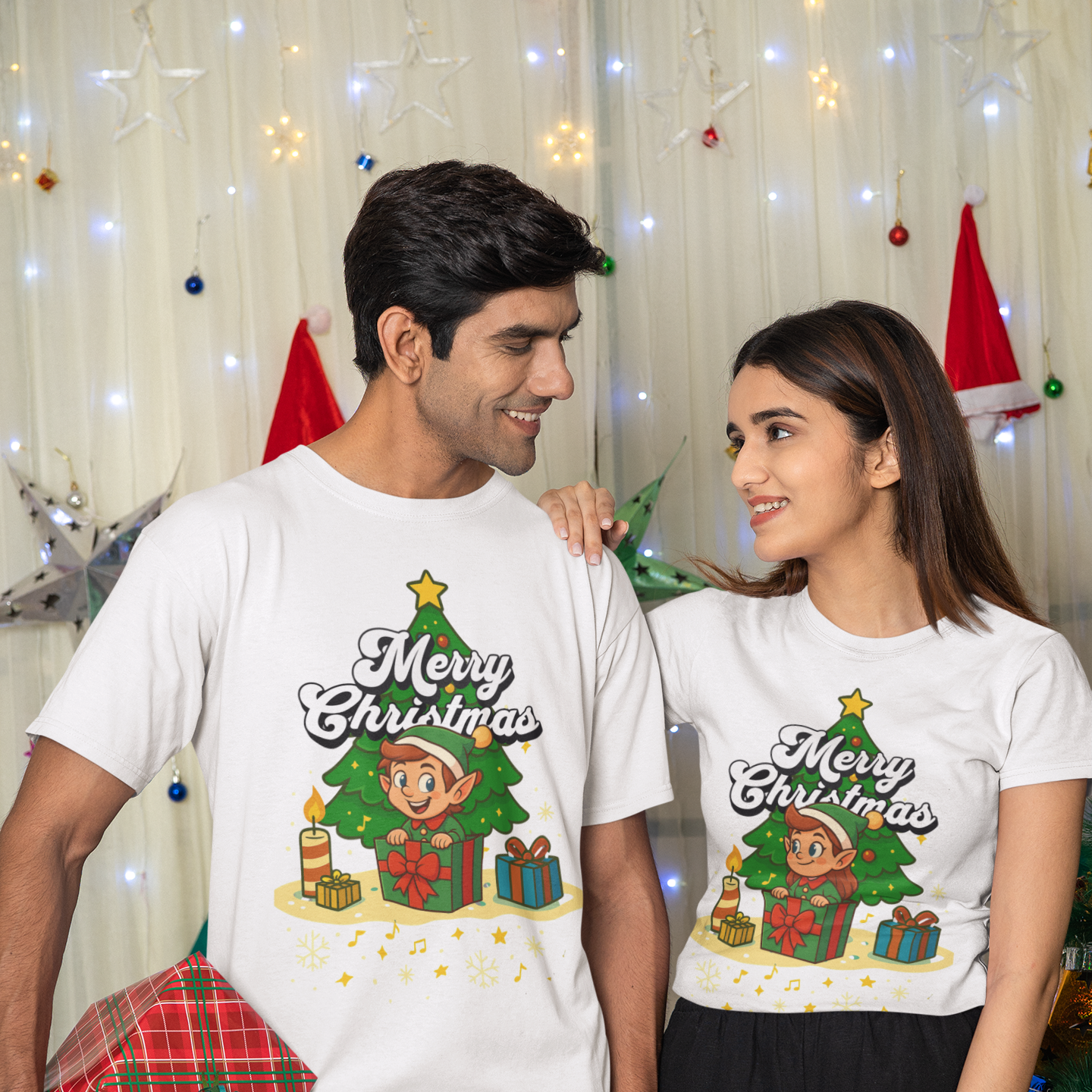 Schönes Weihnachts T-Shirt "Elfen (w)"