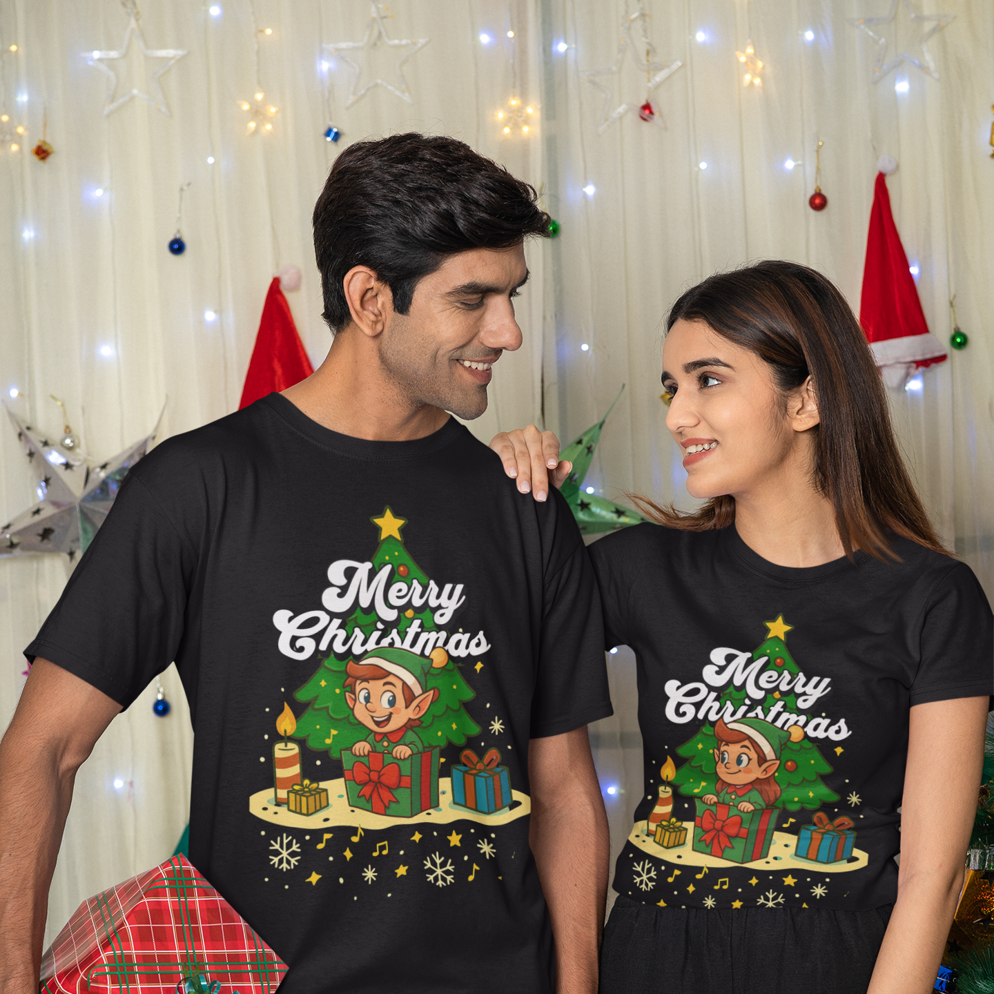 Schönes Weihnachts T-Shirt "Elfen (w)"